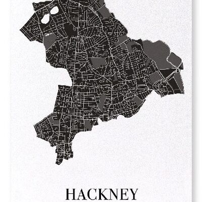 HACKNEY CUTOUT (DARK): Art Print