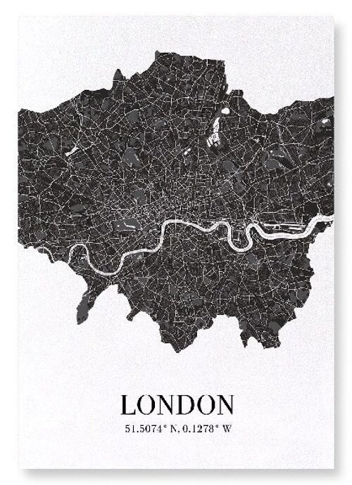 LONDON CUTOUT (DARK): Art Print