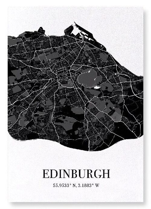 EDINBURGH CUTOUT (DARK): Art Print