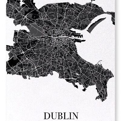 DUBLIN CUTOUT (DARK): Art Print