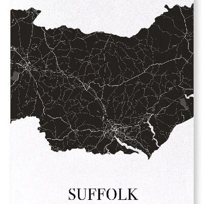 SUFFOLK CUTOUT (DARK): Art Print