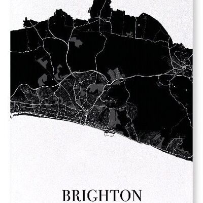 BRIGHTON CUTOUT (DARK): Art Print