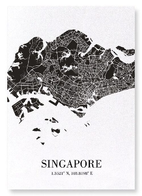 SINGAPORE CUTOUT (DARK): Art Print