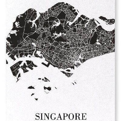 SINGAPUR AUSSCHNITT (DUNKEL): Kunstdruck