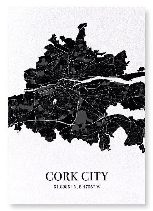 CORK CITY  CUTOUT (DARK): NO.1 Art Print