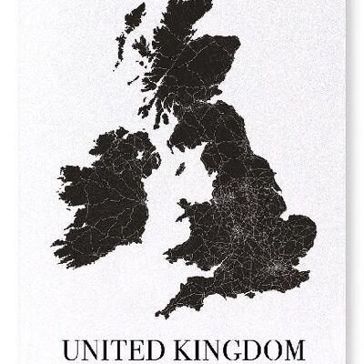 UNITED KINGDOM CUTOUT (DARK): Art Print