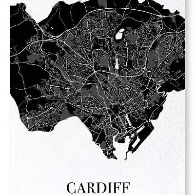 CARDIFF CUTOUT (DARK): Art Print