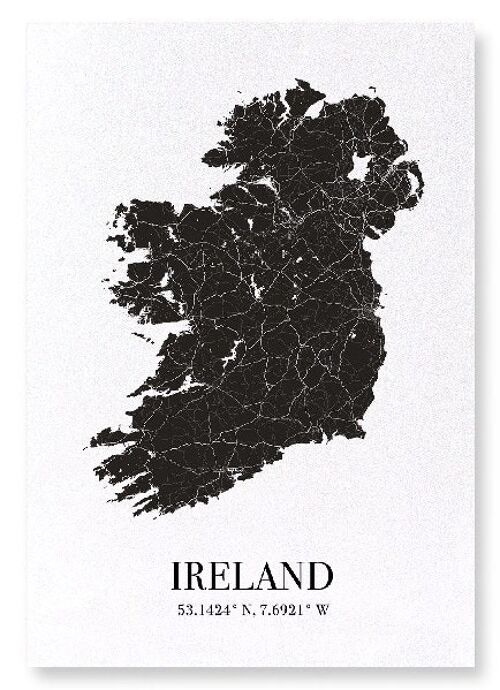IRELAND CUTOUT (DARK): Art Print