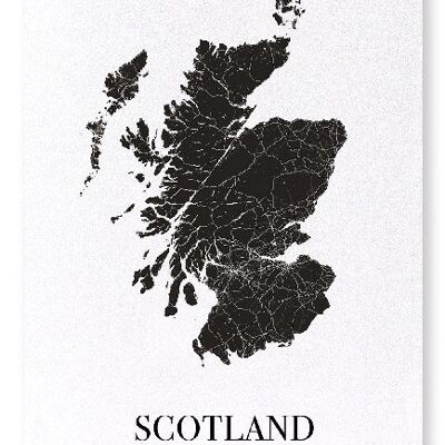 SCOTLAND CUTOUT (DARK): Art Print