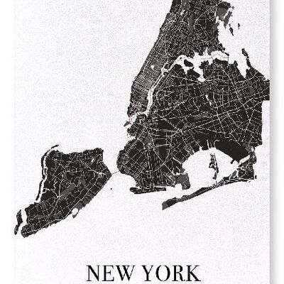 NEW YORK CUTOUT (DARK): Art Print