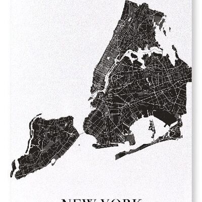 NEW YORK CUTOUT (DARK): Art Print