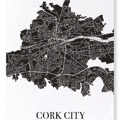 CORK CITY  CUTOUT (DARK): NO.2 Art Print