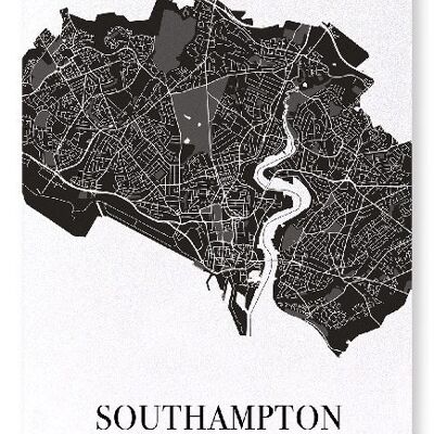 SOUTHAMPTON CUTOUT (DARK): Art Print