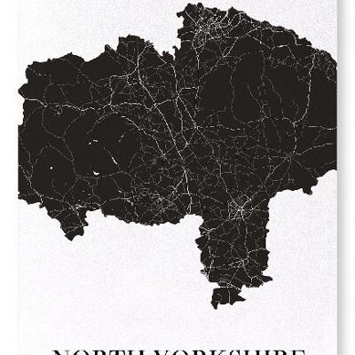 NORTH YORKSHIRE CUTOUT (DARK): Art Print