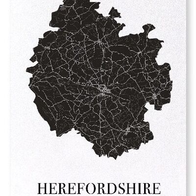 HEREFORDSHIRE CUTOUT (SCURO): Stampa artistica