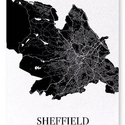 SHEFFIELD CUTOUT (DARK): Art Print