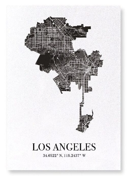 LOS ANGELES CUTOUT (DARK): Art Print
