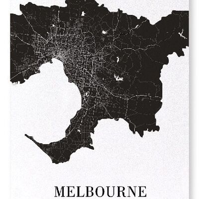 MELBOURNE CUTOUT (DARK): Art Print
