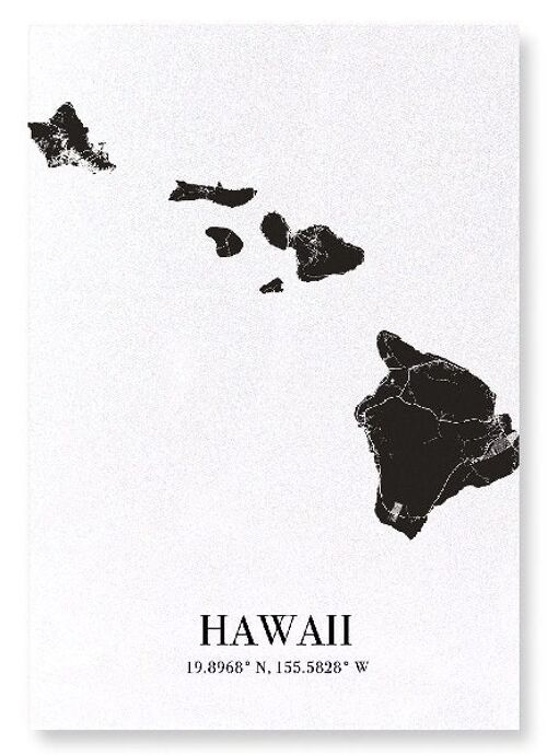 HAWAII CUTOUT (DARK): Art Print