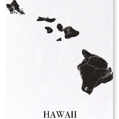 RECORTE DE HAWAII (OSCURO): Lámina artística