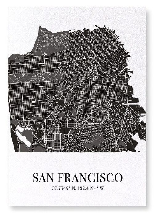 SAN FRANCISCO CUTOUT (DARK): Art Print