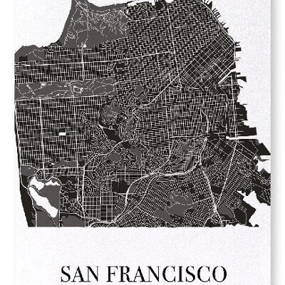 SAN FRANCISCO AUSSCHNITT (DUNKEL): Kunstdruck