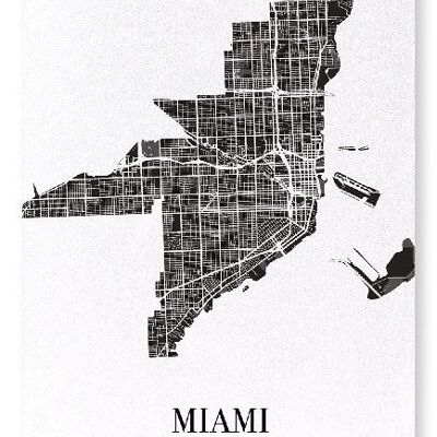 MIAMI CUTOUT (DARK): Art Print