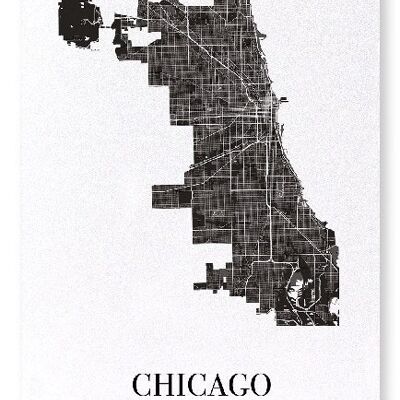 CHICAGO AUSSCHNITT (DUNKEL): Kunstdruck