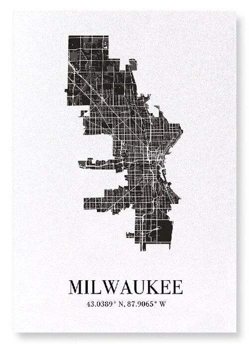 MILWAUKEE CUTOUT (DARK): Art Print