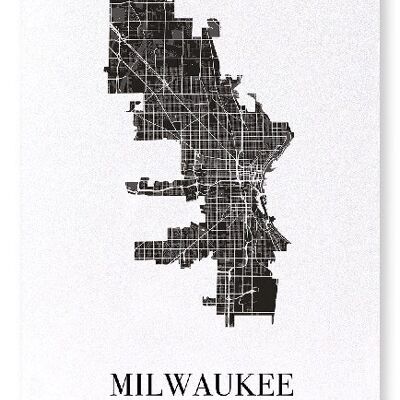 MILWAUKEE CUTOUT (DARK): Art Print