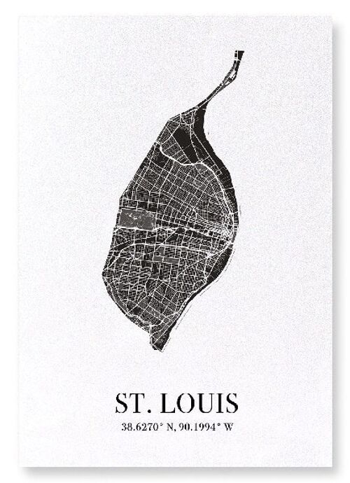 ST. LOUIS CUTOUT (DARK): Art Print
