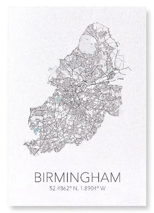 BIRMINGHAM CUTOUT (LIGHT): Art Print