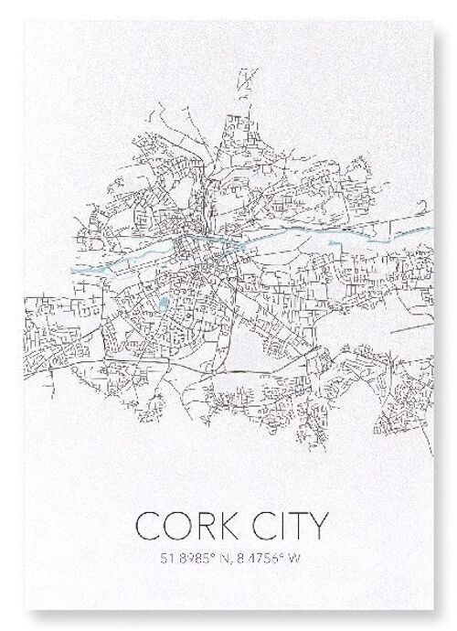 CORK CITY  CUTOUT (LIGHT): NO.1 Art Print