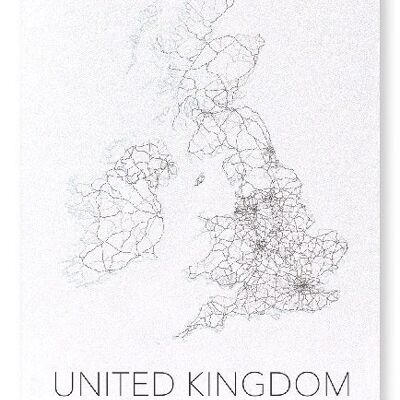 UNITED KINGDOM CUTOUT (LIGHT): Art Print