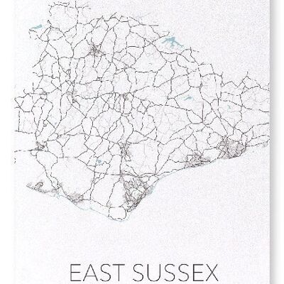 EAST SUSSEX AUSSCHNITT (LICHT): Kunstdruck