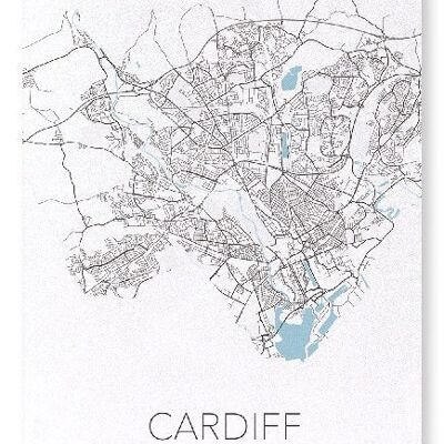 CARDIFF CUTOUT (LIGHT): Art Print