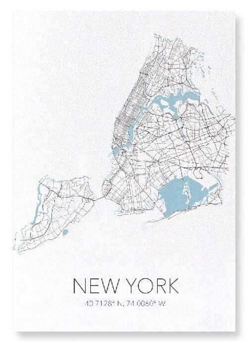 NEW YORK CUTOUT (LIGHT): Art Print