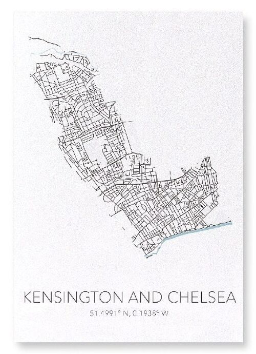 KENSINGTON AND CHELSEA CUTOUT (LIGHT): Art Print