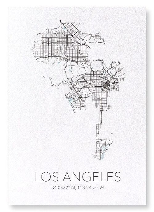 LOS ANGELES CUTOUT (LIGHT): Art Print