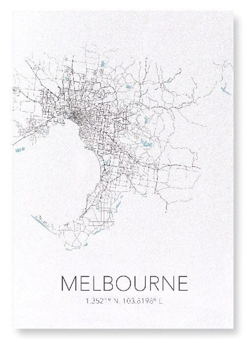 MELBOURNE CUTOUT (LIGHT): Art Print