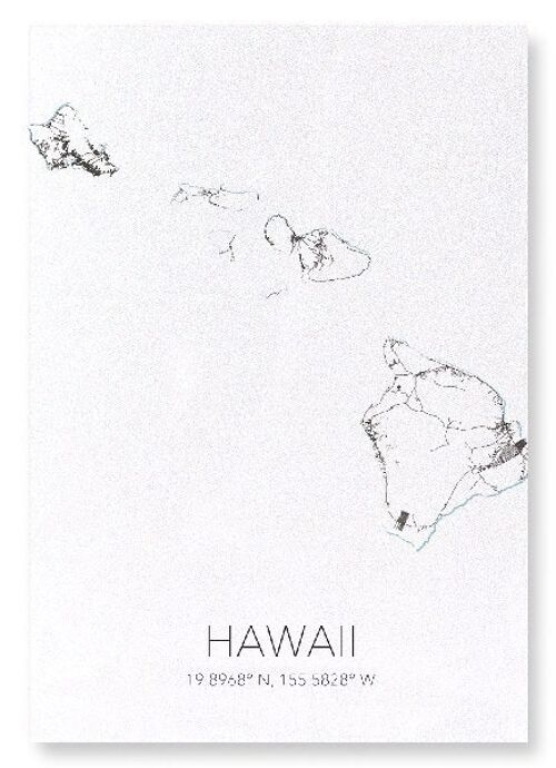 HAWAII CUTOUT (LIGHT): Art Print