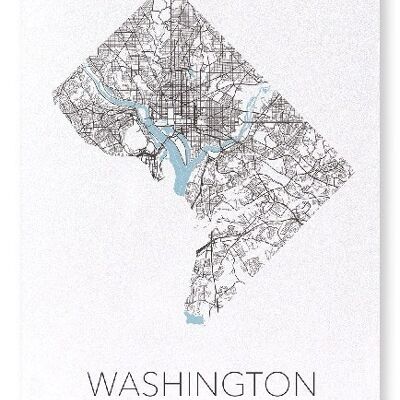 WASHINGTON CUTOUT (LIGHT): Art Print
