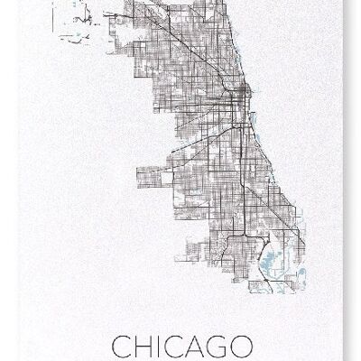 CHICAGO AUSSCHNITT (LICHT): Kunstdruck