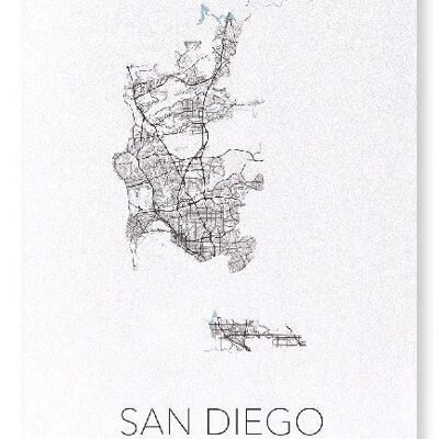 SAN DIEGO CUTOUT (LIGHT): Art Print