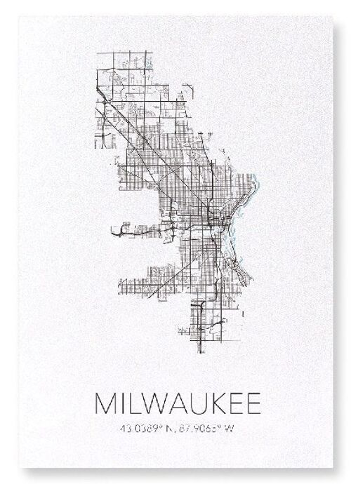 MILWAUKEE CUTOUT (LIGHT): Art Print