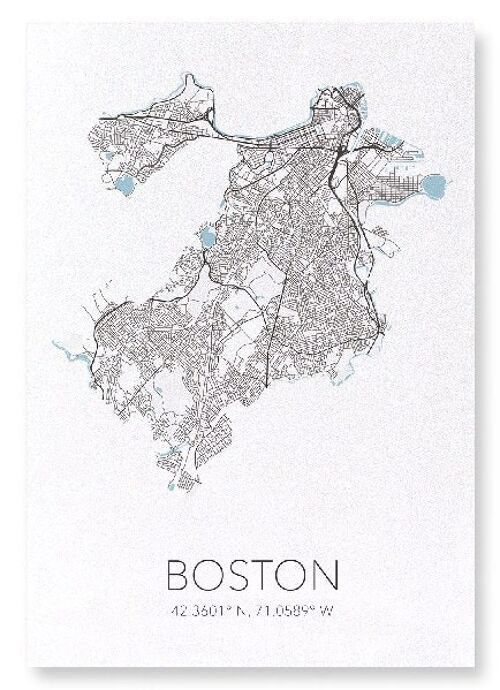BOSTON CUTOUT (LIGHT): Art Print