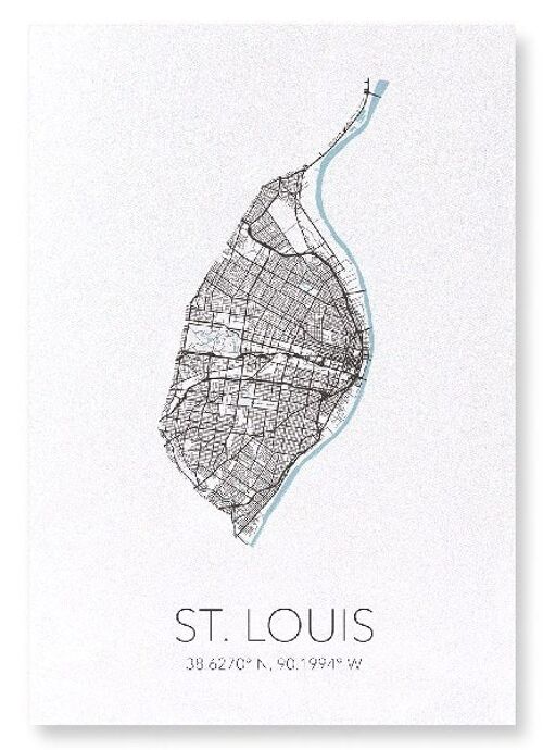 ST. LOUIS CUTOUT (LIGHT): Art Print