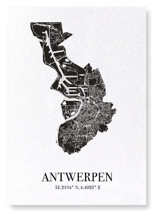 ANTWERP CUTOUT (DARK): Art Print