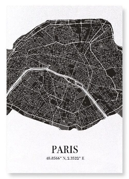 PARIS CUTOUT (DARK): Art Print