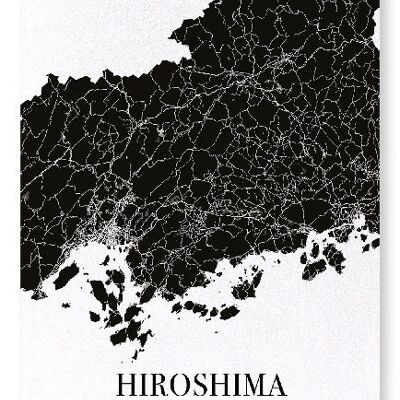 DÉCOUPE D'HIROSHIMA (FONCÉ): Impression artistique